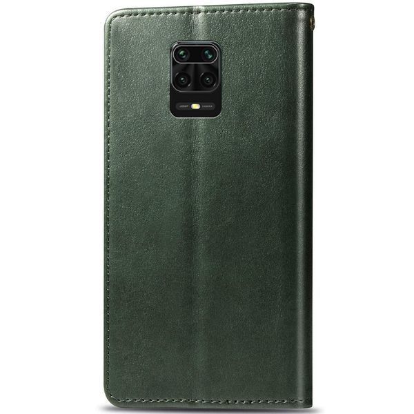 Шкіряний чохол-книжка GETMAN Gallant (PU) для Xiaomi Redmi Note 9s / Note 9 Pro / Note 9 Pro Max Green 777-06562 фото