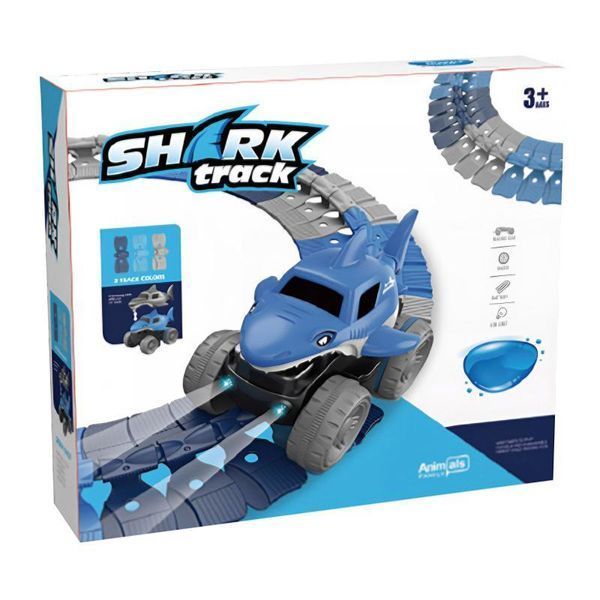 Интерактивный трек с инерционной машинкой SHT 5510-1 Shark Trak (186pcs/1CAR) 656-03597 фото