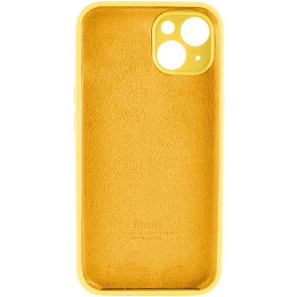Силиконовый чехол с закрытой камерой для iPhone 14 Sunny Yellow 666-00825 фото