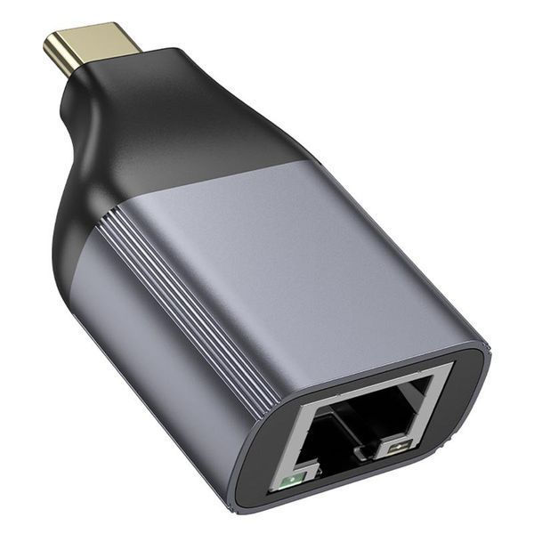 Перехідник Hoco UA35 Type-C to RJ45 100 Mbs Metal grey ILSO-00000077149-1 фото