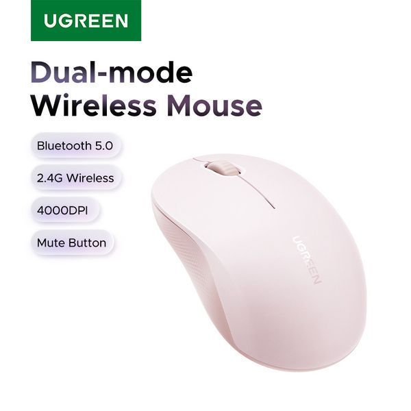 Маніпулятор миша бездротова UGREEN M331 Multi-mode Wireless Mouse Pink UGR-65625 фото