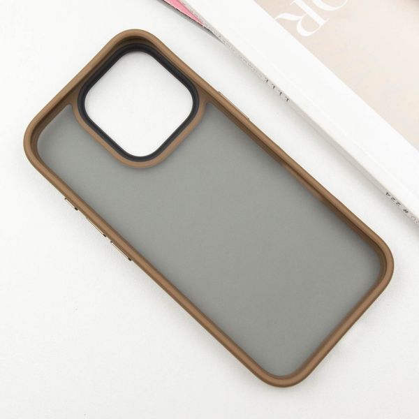 TPU+PC чехол Metal Buttons для Apple iPhone 16 Pro Max (6.9") Золотой 777-08238 фото
