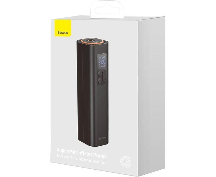 Автомобильный насос Baseus Super Mini Inflator Pump Black CRCQ000001 фото