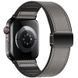 Ремінець Hoco WA34 Basic magnetic buckle silicone leather strap для Apple watch 44/45/46/49mm Dark Gray 212-01844 фото 2