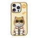 Чехол TPU+PC Nimmy 3D with Metal Buttons для iPhone 16 Pro Cat Khaki 656-02544 фото 1