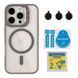 Чехол TPU+PC+Metal Stand Case with MagSafe and Camera Lenses для iPhone 16 Pro Grey 214-03736 фото