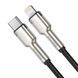 Кабель Baseus Cafule Series Metal Data Cable Type-C to iP PD 20W 2m Black CATLJK-B01 фото 3