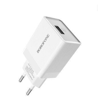 Сетевое зарядное устройство BOROFONE BA20A Sharp single port charger set(Micro) 10.5W White 656-01322 фото