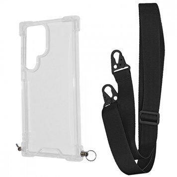 Чохол WAVE Clear Case With Strap для Samsung Galaxy S23 Ultra Black 208-05180 фото