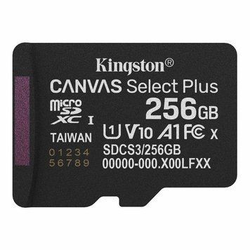Карта памяти microSDXC (UHS-1) Kingston Canvas Select Plus Gen3 256Gb class 10 А1 (R-150MB/s) SDCS3/256GBSP фото