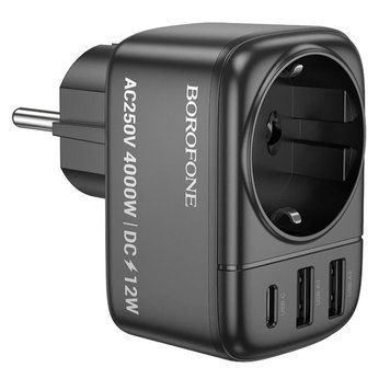 Сетевой фильтр BOROFONE BAC14 Wide 1-socket wall outlet (1C2A) (EU/GER) Black 656-03213 фото
