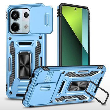 Ударопрочный чехол Camshield Army Ring для Xiaomi Redmi Note 13 4G Light Blue 777-04997 фото