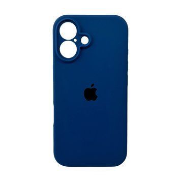 Силиконовый чехол с закрытой камерой для iPhone 16 Blue 666-05477 фото