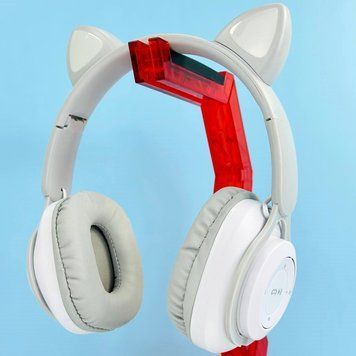 Беспроводные наушники с кошачьими ушками QC-11 Cat Ear Серый 202-00365 фото