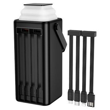 Power Bank Borofone BJ65A Velocity 50000mAh PD20W+22.5W (with cable Type-C, Micro, Lightning, USB) Black 216-00181 фото