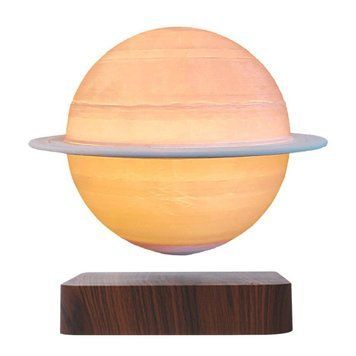 Магнитная левитирующая лампа HCNT Levitating Lamp Saturn Dark Wood Grain 656-03264 фото