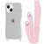 Чехол WAVE Clear Case With Strap для Iphone 13 Pink Sand 208-05230 фото