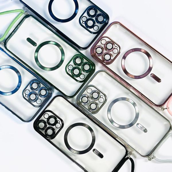 Чехол Crossbody Lanyard with Magsafe с шнурком для iPhone 15 Pro Black 214-02671 фото
