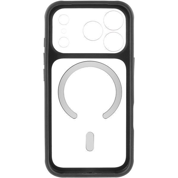 Чехол TPU+PC GETMAN Moon Clear with MagSafe для Apple iPhone 17 Pro Max (6.9") Black 656-08458 фото