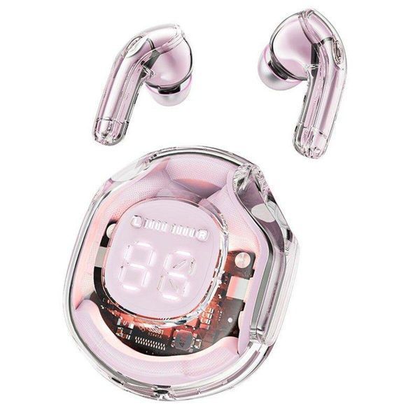 Наушники ACEFAST T8 Crystal color (2) bluetooth earbuds Lotus Pink 656-00842 фото