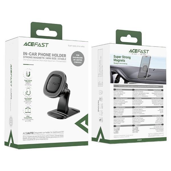 Автотримач для телефона ACEFAST D51 magnetic car holder for dashboard Black 6974316284154 фото