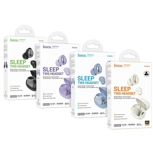 Беспроводные наушники HOCO EW200 Elegant true wireless sleep BT headset Milky White 656-03880 фото