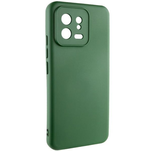 Чохол TPU GETMAN Liquid Silk Full Camera для Xiaomi 13 Pro Зелений / Dark green ILSO-00000081489-3 фото