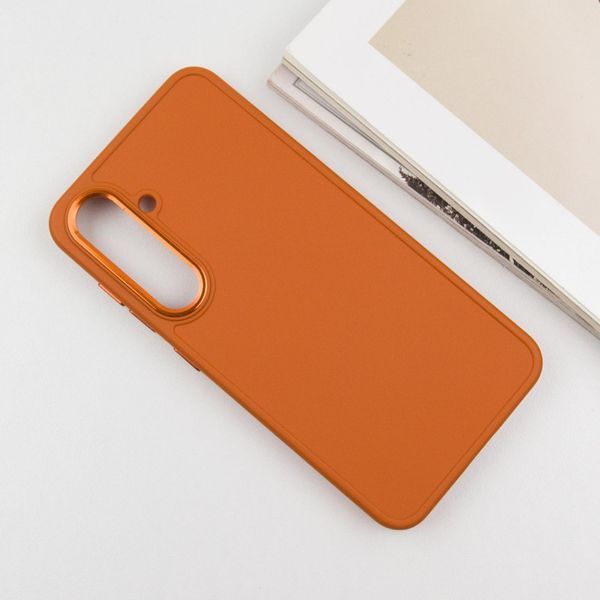 Чехол TPU Bonbon Metal Style для Samsung Galaxy S24 / S25 Papaya 555-02781 фото