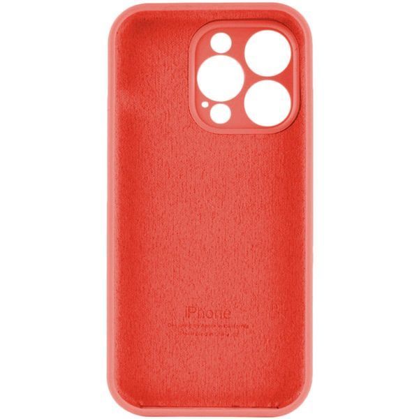 Силиконовый чехол с закрытой камерой для iPhone 14 Pro Peach 666-00878 фото