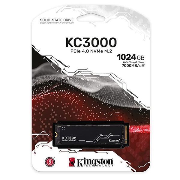 Накопитель SSD M.2 Kingston KC3000 1024GB NVMe 2280 PCIe 4.0 x4 3D NAND TLC SKC3000S/1024G фото