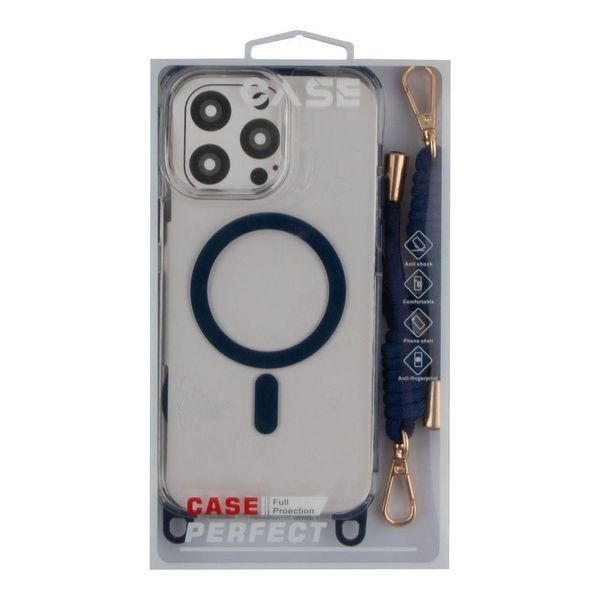 Чохол TPU+PC LanyardCase with MagSafe для iPhone 15 Pro Indigo Blue 214-03170 фото
