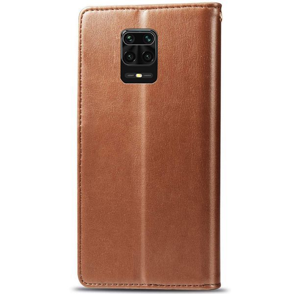 Кожаный чехол-книжка GETMAN Gallant (PU) для Xiaomi Redmi Note 9s / Note 9 Pro / Note 9 Pro Max Brown 777-06563 фото