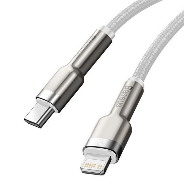 Кабель Baseus Cafule Series Metal Data Cable Type-C to iP PD 20W 2m White CATLJK-B02 фото