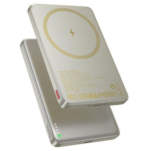 Power Bank Hoco Q26 Joy PD20W magnetic fast charging 5000 mAh Металевий сірий 656-01466 фото