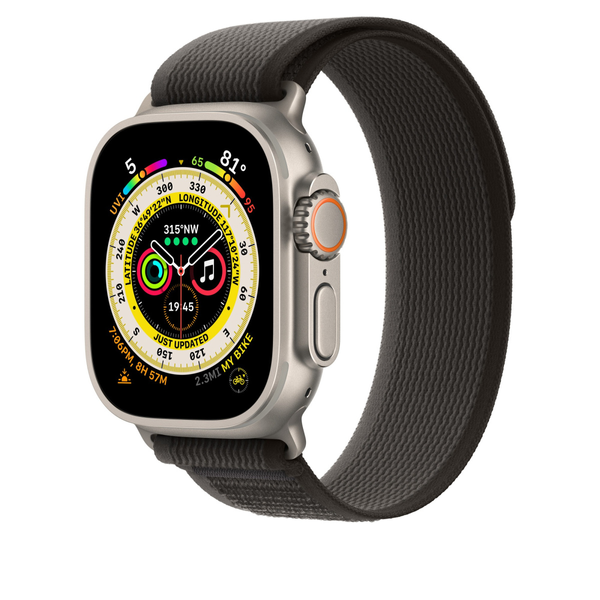 Тканинний ремінець Trail Loop для Apple Watch 42/44/45/49 mm Black Grey 212-00550 фото