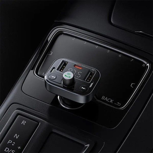 Автомобільний зарядний пристрій з FM-модулятором Baseus S-09 Pro Series Car FM Transmitter Cluster Black 656-00567 фото