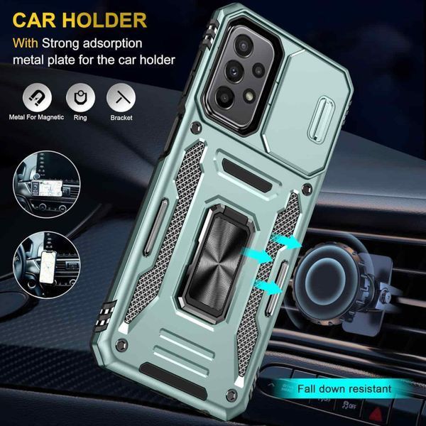 Ударостійкий чохол Camshield Army Ring для Samsung Galaxy A23 4G Light Green 777-05147 фото