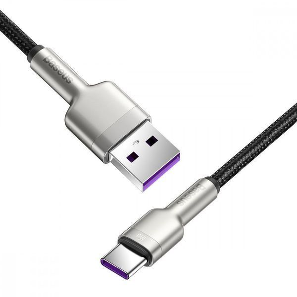 Кабель Baseus Cafule Metal Data Type-C 66W (2m) Black CAKF000201 фото