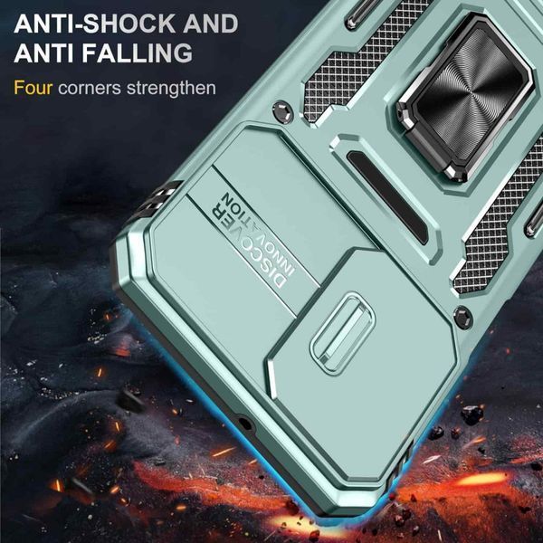 Ударостійкий чохол Camshield Army Ring для Samsung Galaxy A23 4G Light Green 777-05147 фото