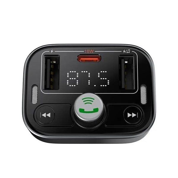 Автомобільний зарядний пристрій з FM-модулятором Baseus S-09 Pro Series Car FM Transmitter Cluster Black 656-00567 фото