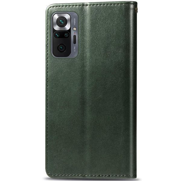 Шкіряний чохол-книжка GETMAN Gallant (PU) для Xiaomi Redmi Note 10 Pro / 10 Pro Max Green 777-06513 фото
