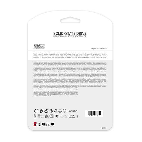 Накопитель SSD M.2 Kingston KC3000 1024GB NVMe 2280 PCIe 4.0 x4 3D NAND TLC SKC3000S/1024G фото