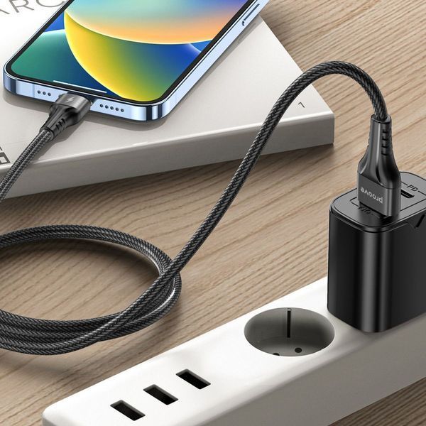 Кабель Proove Double Way Web USB to Micro USB 2.4A (1m) Black CCDW20001301 фото