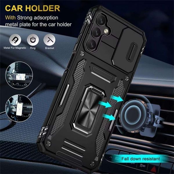 Ударостійкий чохол Camshield Army Ring для Samsung Galaxy S24+ Black 777-05047 фото