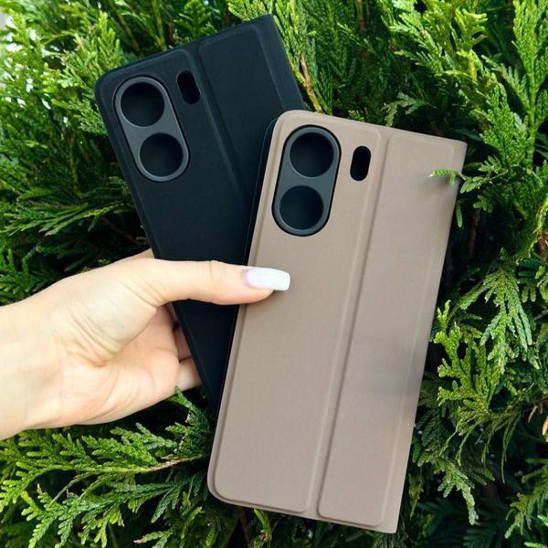 Чехол-книжка Premium Lux Matte Soft Xiaomi Redmi 13C 5G Светло-коричневый 555-04089 фото