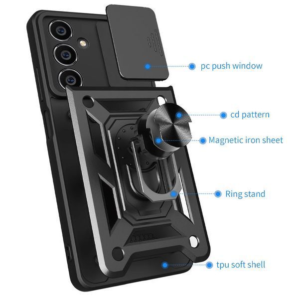 Ударостійкий чохол Camshield Serge Ring для Samsung Galaxy M34 5G Black 777-04436 фото