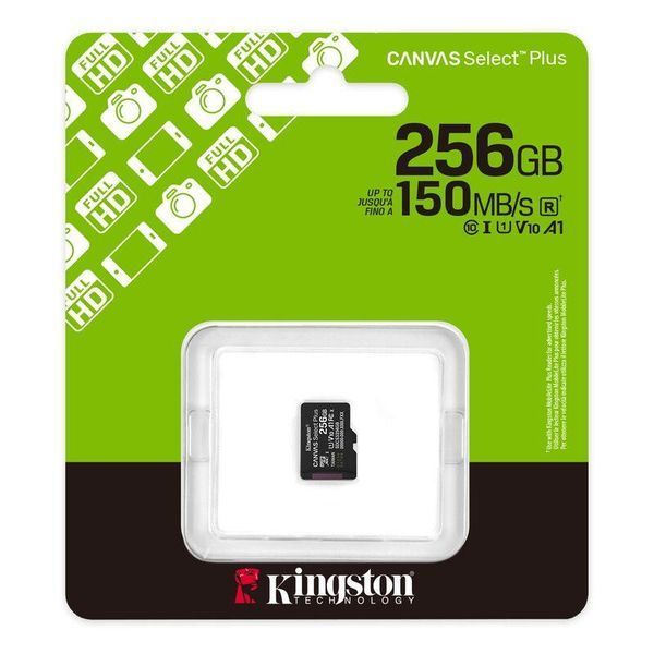Карта пам'яті microSDXC (UHS-1) Kingston Canvas Select Plus Gen3 256Gb class 10 А1 (R-150MB/s) SDCS3/256GBSP фото