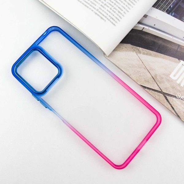 Чехол TPU+PC Fresh sip series для Xiaomi Redmi 12 Розовый / Синий 777-06613 фото