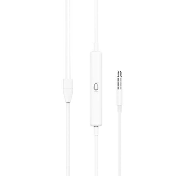 Навушники HOCO M101 Crystal joy wire-controlled earphones with microphone White 656-03930 фото