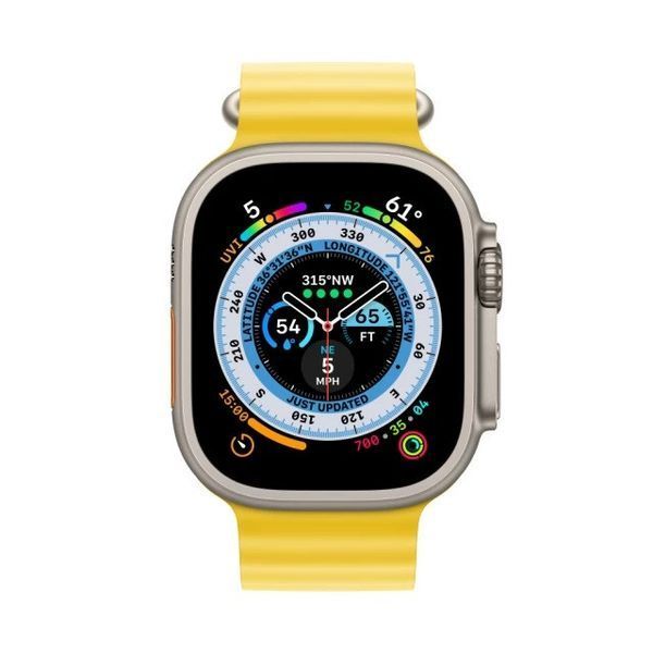 Силіконовий рифлений ремінець Ocean для Apple Watch 38/40/41 mm Жовтий 212-00486 фото